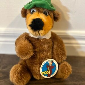 Vintage 1980 Mighty Star Yogi Bear Plush Hanna Barbera W/ Tag
